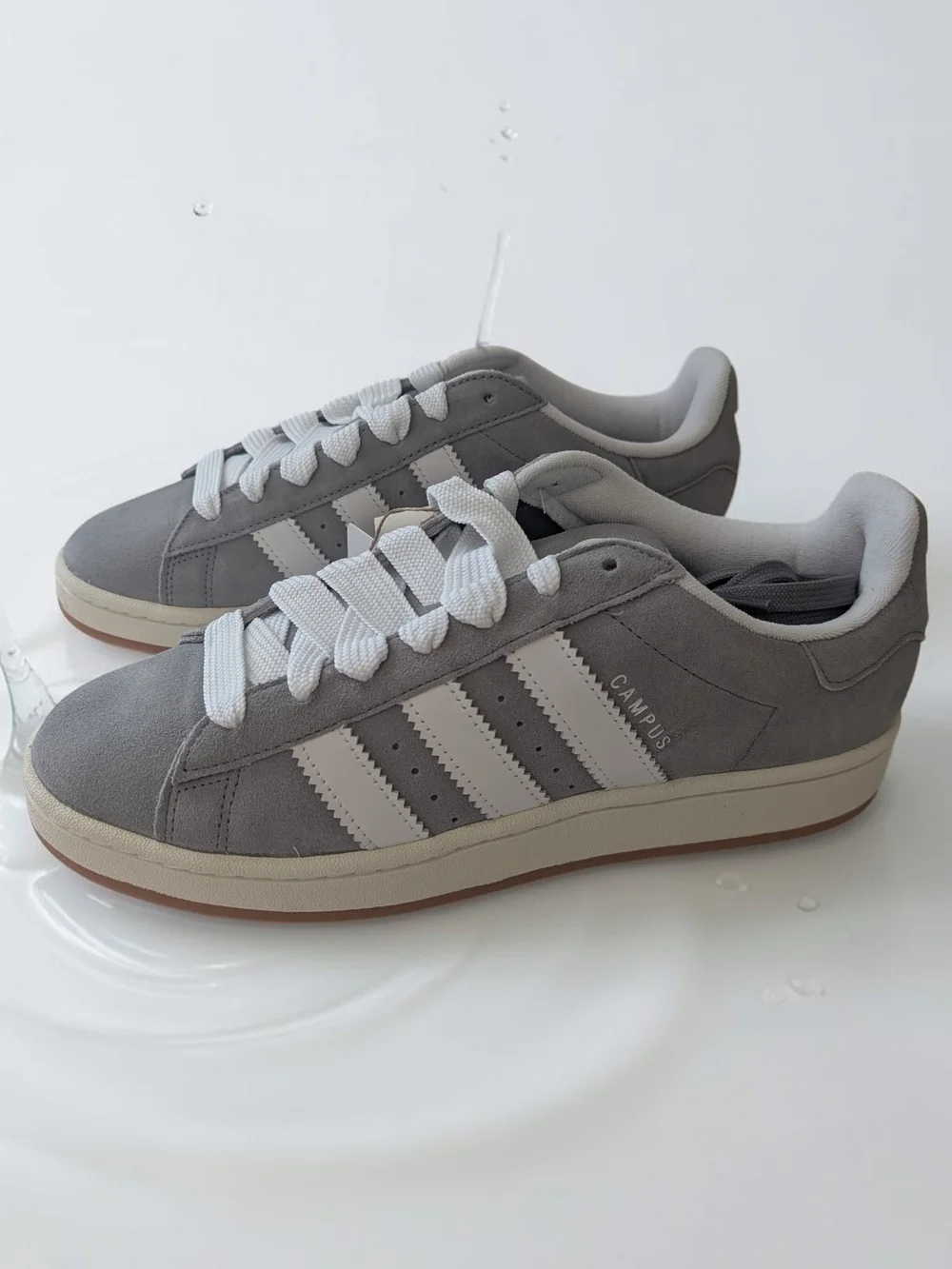 Adidas Campus 00s Men's Size 10 Gray White Suede Casual Lifestyle Sneakers